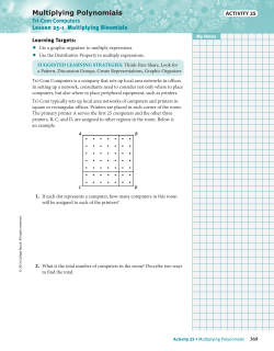 Multiplying Polynomials