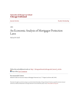 An Economic Analysis of Mortgagor Protection Laws