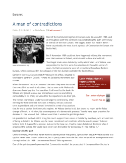 to read the article Lech Walesa: A man of contradictions