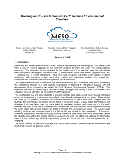 Creating an On-Line Interactive Earth Science Environmental