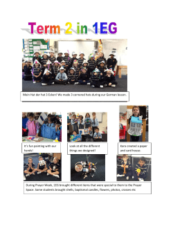 Mein Hut der hat 3 Ecken! We made 3 cornered hats during our