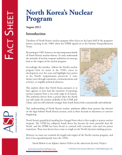 North Korea`s Nuclear Program