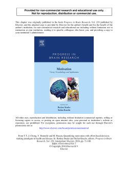 Quantifying motivation with effort-based decision