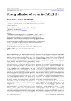 Strong adhesion of water to CeO2(111)