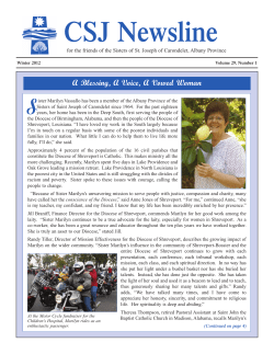 Winter 2012 - CSJ Albany