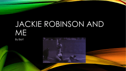 JACKIE ROBINSON AND ME