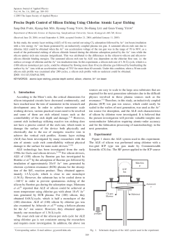 Precise Depth Control of Silicon Etching Using Chlorine Atomic
