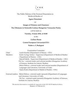 The Public Defense of the Doctoral Dissertation in Medieval Studies