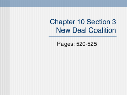 Chapter 10 Section 3 New Deal Coalition