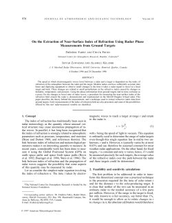 On the Extraction of Near-Surface Index of Refraction Using Radar