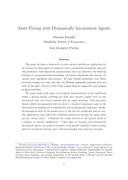Asset Pricing with Dynamically Inconsistent Agents