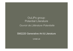 OuLiPo: Methods/Procedures