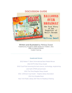 Balloons Over Broadway Discussion Guide