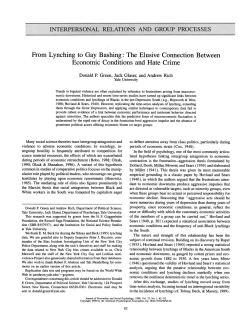 INTERPERSONAL RELATIONS AND GROUP PROCESSES From