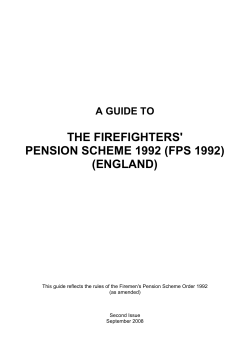 A guide to the Firefighters Pension Scheme 1992