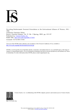Femenist Orientalism in the International Alliance of Women