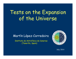 Tests on the Expansion of the Universe