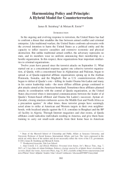 Harmonizing Policy and Principle - Journal of National Security Law