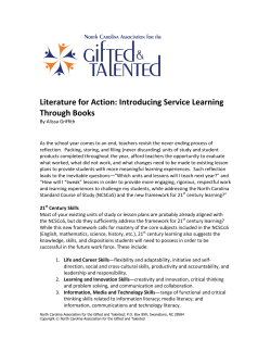 Literature for Action: Introducing Service Learning Through