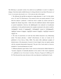 Accent and diaereme in Czech