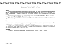 Discussion Web for Walk Two Moons