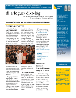 di&middot;a&middot;logue\ dī-ə-l&oacute;g - Interfaith Partnership of Greater St. Louis