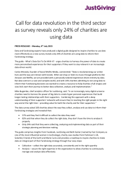 Call for data revolution in the third sector as survey reveals only 24