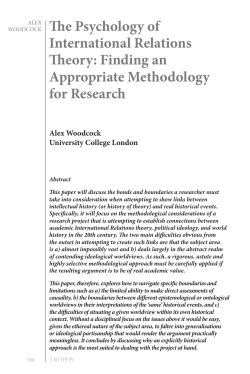 The Psychology of International Relations Theory: Finding an