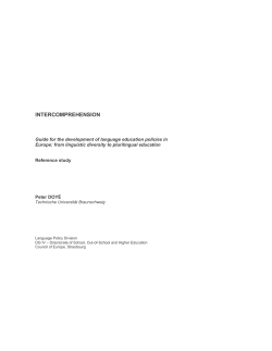 Intercomprehension - Council of Europe