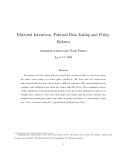 Electoral Incentives, Political Risk-Taking and