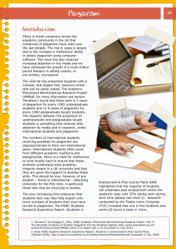 Plagiarism - Amazon Web Services