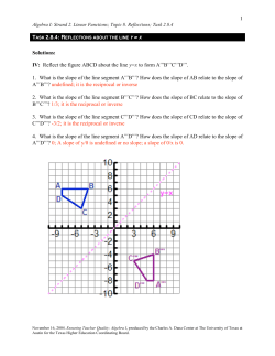 1 Solutions: IV: Reflect the figure ABCD about the line y=x to form