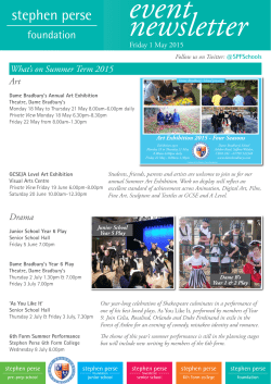 Art Drama What`s on Summer Term 2015