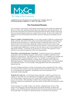 The Functional Resume