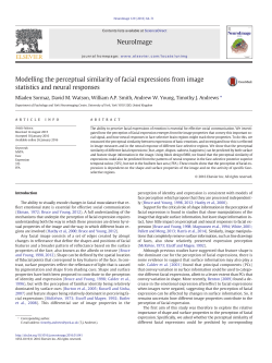 Modelling the perceptual similarity of facial expressions from image