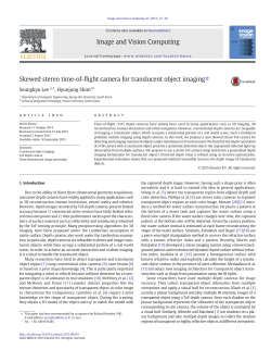 Skewed stereo time-of-flight camera for translucent object imaging
