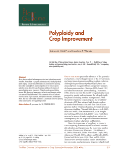 Polyploidy and Crop - Department of Ecology, Evolution, and