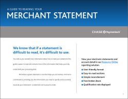 Merchant Statement Guide - Chase Commerce Solutions