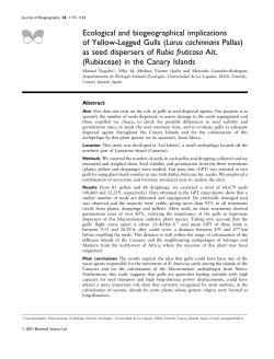 as seed dispersers of Rubia frutico