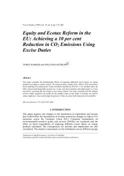 Equity and ecotax reform in the EU