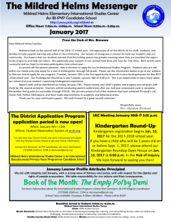MHES Jan 2017 Newsletter