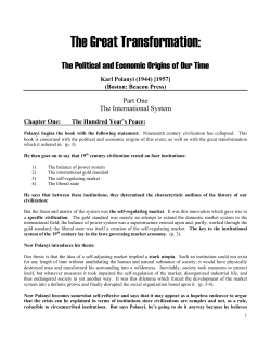 The Great Transformation - POL319
