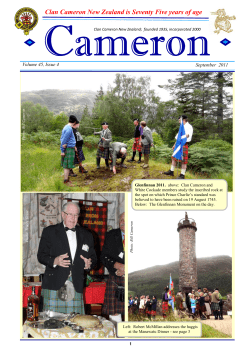 Clan Cameron New Zealand is Seventy Five years of age