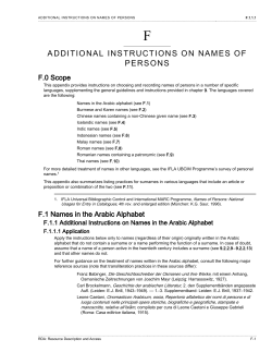 F: Additional Instructions on Names of Persons