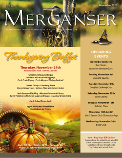 Thanksgiving Buffet - Marsh Landing Country Club