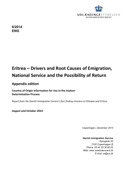 Eritrea &ndash; Drivers and Root Causes of Emigration, National Service