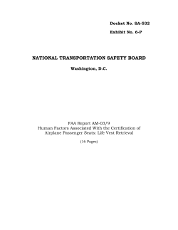 NTSB study on Life Vest Retrieval