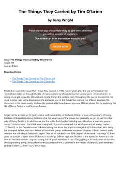 The Things They Carried by Tim O`brien