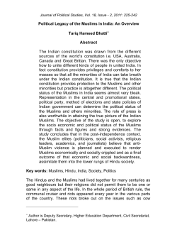 Political Legacy of the Muslims in India