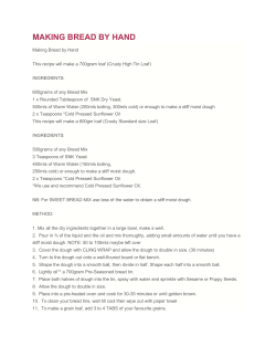 making bread by hand